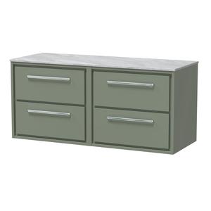 Lille 1200mm Wall Hung 4-Drawer Vanity with Marble Worktop