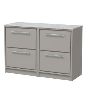 Lille 1200mm Floor Standing 4-Drawer Vanity with Marble Worktop
