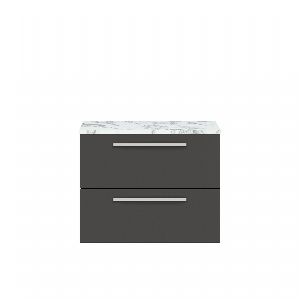 720mm Wall Hung 2-Drawer Unit & Laminate Worktop