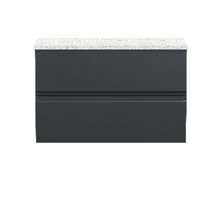 800mm Wall Hung 2 Drawer Vanity & Laminate Top