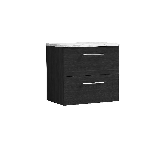 600mm Wall Hung 2-Drawer Vanity & Laminate Worktop