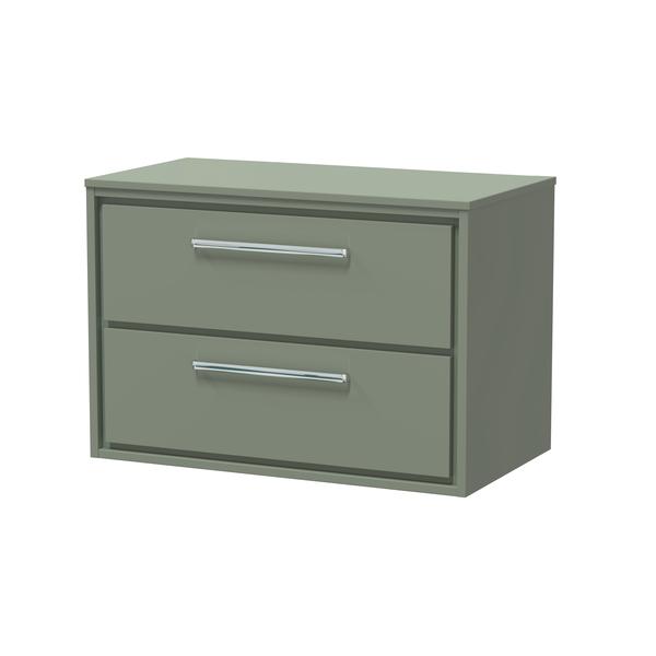 Lille 800mm Wall Hung 2-Drawer Vanity with Worktop