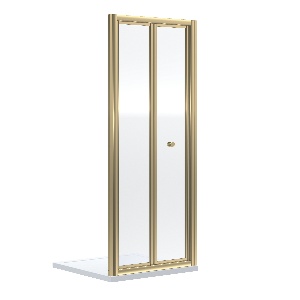 Rene - Brushed Brass 1900 x 800mm Bi-Fold Shower Door