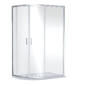 Rene - Chrome 1900 x 1000 x 800mm Offset Quandrant Shower Enclosure