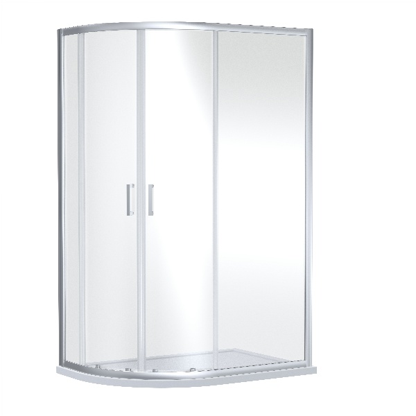 Rene - Chrome 1900 x 900 x 760mm Offset Quandrant Shower Enclosure