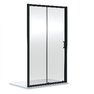 Rene - Matt Black 1900 x 1100mm Sliding Shower Door