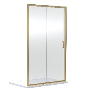 Rene - Brushed Brass 1900 x 1700mm Sliding Shower Door