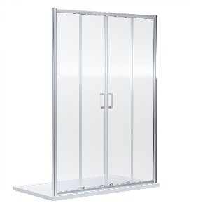 Rene - Chrome 1900 x 1400mm Double Sliding Shower Door