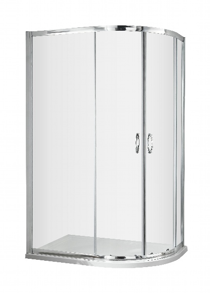 Ella - Chrome 1850 x 1200 x 800mm Offset Quad Enclosure