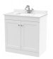 800mm Floor Standing 2 Door Vanity & Marble Top 1TH #1