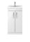 Nuie Athena 500mm Floor Standing 2 Door Vanity Unit With Thin-Edge 1 Tap Hole Basin