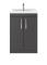 Nuie Athena 600mm Floor Standing 2 Door Vanity Unit With Mid-Edge 1 Tap Hole Basin