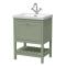 Hudson Reed Bexley 600mm Fern Green Traditional Floor Standing 1 Drawer Vanity Unit with 1 Tap Hole Basin