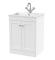 Classique Floor Standing 2 Door Vanity Basin Unit & 1 Tap Hole Stone Basin, 600mm