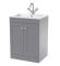 Classique Floor Standing 2 Door Vanity Basin Unit & 1 Tap Hole Stone Basin, 600mm