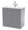 Classique Floor Standing 2 Door Vanity Basin Unit & 1 Tap Hole Stone Basin, 800mm