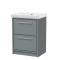 Lille 600mm Floor Standing 2-Drawer Vanity with Basin - 0 Tap Hole