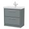 Lille 800mm Floor Standing 2-Drawer Vanity with Basin - 1 Tap Hole