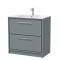 Lille 800mm Floor Standing 2-Drawer Vanity with Basin - 1 Tap Hole