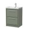 Lille 600mm Floor Standing 2-Drawer Vanity with Basin - 1 Tap Hole