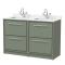 Lille 1200mm Floor Standing 4-Drawer Vanity with Marble Worktop Basin