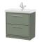 Lille 800mm Floor Standing 2-Drawer Vanity with Basin - 1 Tap Hole
