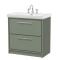 Lille 800mm Floor Standing 2-Drawer Vanity with Basin - 3 Tap Hole