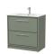 Lille 800mm Floor Standing 2-Drawer Vanity with Basin - 1 Tap Hole