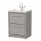 Lille 600mm Floor Standing 2-Drawer Vanity with Basin - 1 Tap Hole