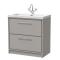 Lille 800mm Floor Standing 2-Drawer Vanity with Basin - 1 Tap Hole