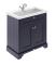 Hudson Reed Old London Traditional 813mm Twilight Blue 2-Door Vanity Unit With 1 Tap Hole Fireclay Basin