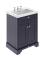 Hudson Reed Old London 813mm Twilight Blue Floor Standing Vanity Unit Including Fireclay Basin 3 Taphole