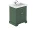Hudson Reed Old London 600mm Hunter Green 2-Door Floor Standing Vanity Unit With Fireclay Basin