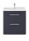 Hudson Reed Solar 800mm Indigo Blue Floor Standing 2 Drawer Vanity Unit With Ceramic Basin