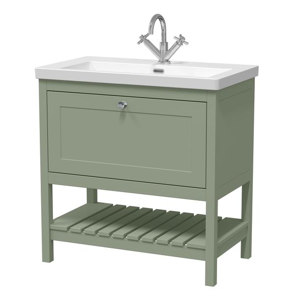 Hudson Reed Bexley 800mm Floor Standing Vanity Unit With 1 Tap Hole Basin