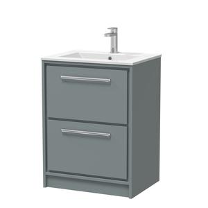Lille 600mm Floor Standing 2-Drawer Vanity with Basin - 1 Tap Hole