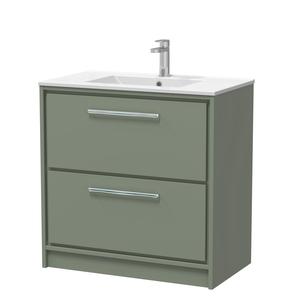Lille 800mm Floor Standing 2-Drawer Vanity with Basin - 1 Tap Hole