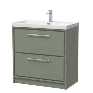 Lille 800mm Floor Standing 2-Drawer Vanity with Basin - 1 Tap Hole