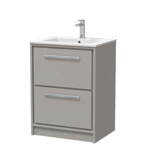 Lille 600mm Floor Standing 2-Drawer Vanity with Basin - 1 Tap Hole