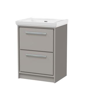 Lille 600mm Floor Standing 2-Drawer Vanity with Basin - 0 Tap Hole
