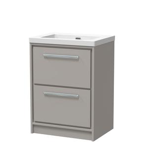 Lille 600mm Floor Standing 2-Drawer Vanity with Basin - 0 Tap Hole