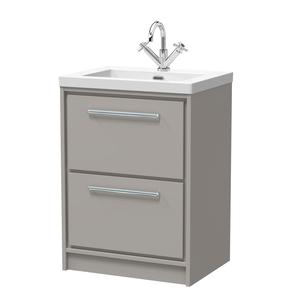 Lille 600mm Floor Standing 2-Drawer Vanity with Basin - 1 Tap Hole