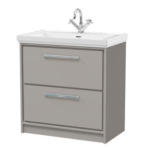 Lille 800mm Floor Standing 2-Drawer Vanity with Basin - 1 Tap Hole