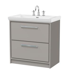 Lille 800mm Floor Standing 2-Drawer Vanity with Basin - 3 Tap Hole