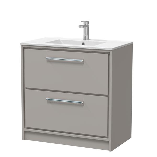 Lille 800mm Floor Standing 2-Drawer Vanity with Basin - 1 Tap Hole