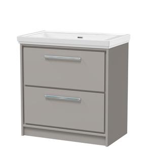 Lille 800mm Floor Standing 2-Drawer Vanity with Basin - 0 Tap Hole