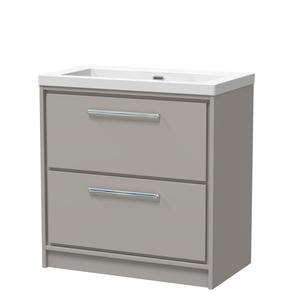 Lille 800mm Floor Standing 2-Drawer Vanity with Basin - 0 Tap Hole