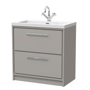 Lille 800mm Floor Standing 2-Drawer Vanity with Basin - 1 Tap Hole