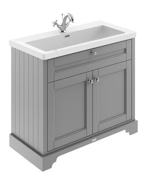 Old London 1000mm 2-Door Unit & Contemporary Fireclay Basin 1TH