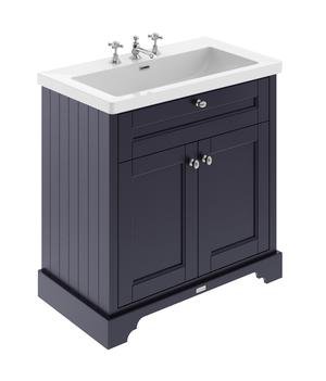 Old London 800mm 2-Door Unit & Contemporary Fireclay Basin 3TH